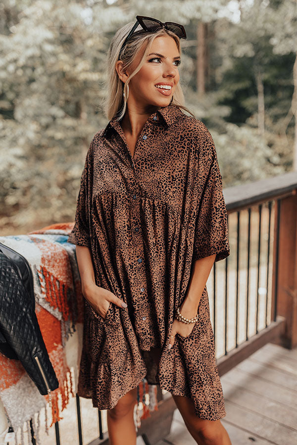 Style Leader Babydoll Top In Brown Image - 1
