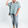 Free To Roam Shift Top In Light Teal Curves Image - 1