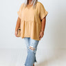 Backseat Sips Babydoll Top In Honey Curves Image - 1
