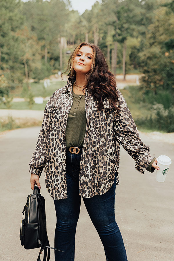 Say Less Leopard Jacket Curves Image - 1