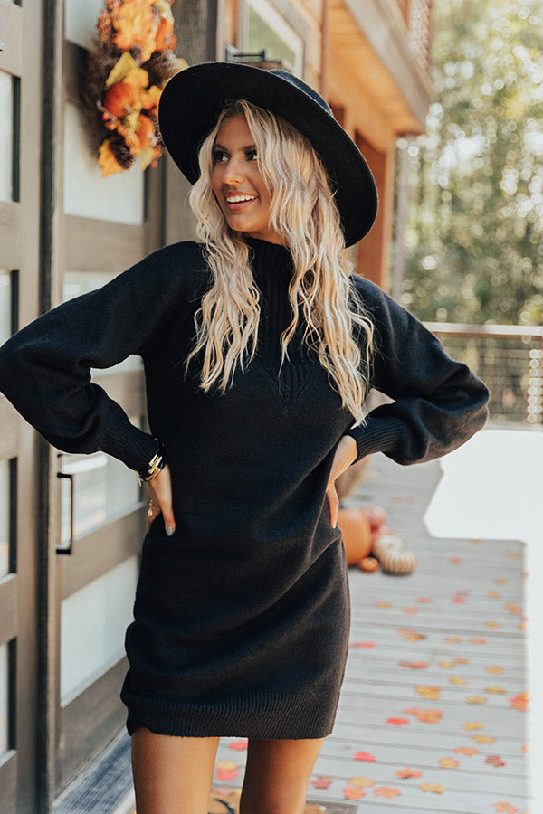 Winter Views Sweater Dress In Black