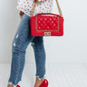 Show Love Faux Leather Crossbody In Red Image - 1