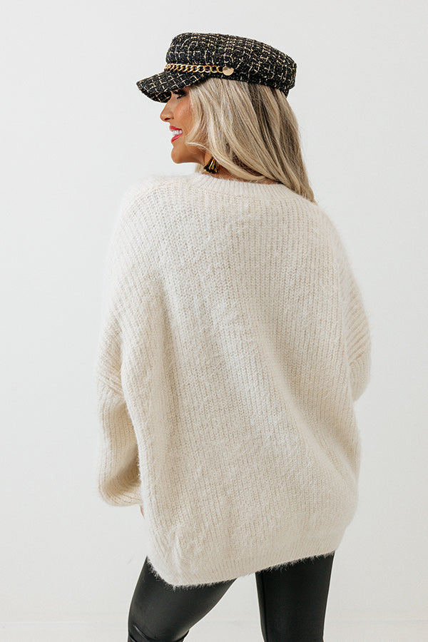 S'mores And Cozy Knit Sweater In Ivory Image - 5