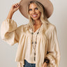 Luckiest Of All Shift Top In Cream Image - 1