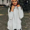 Counting Kisses Waffle Knit Sweater In Grey Image - 1
