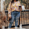 The Winette Floral Top in Mustard Curves Image - 1
