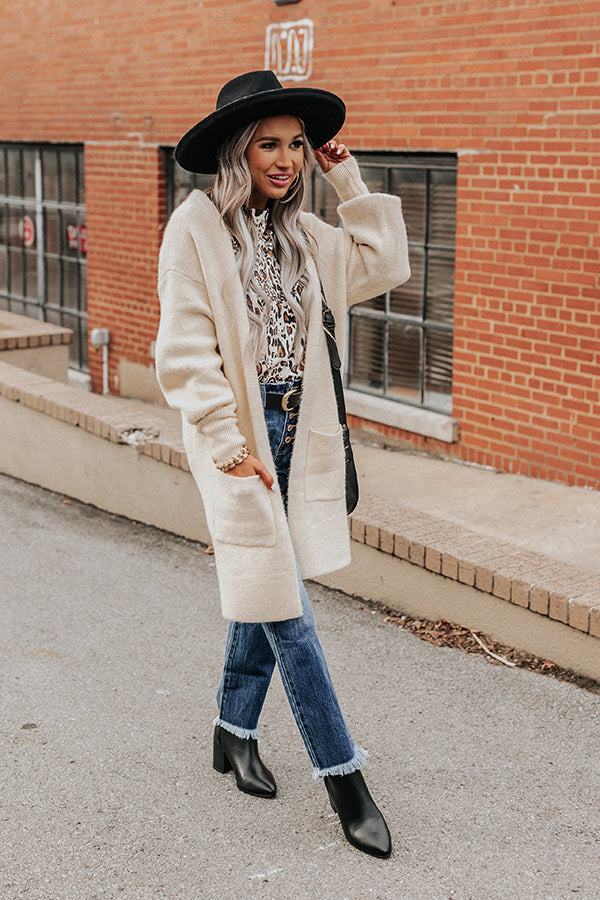 Most Likely To Fall In Love Cardigan In Cream Image - 2