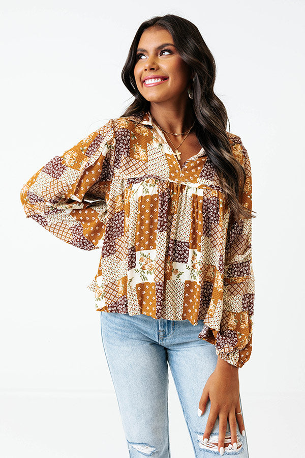The Ivee Floral Babydoll Top in Cream Image - 1