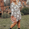 The Montana Floral Shift Dress in Black Curves Image - 1