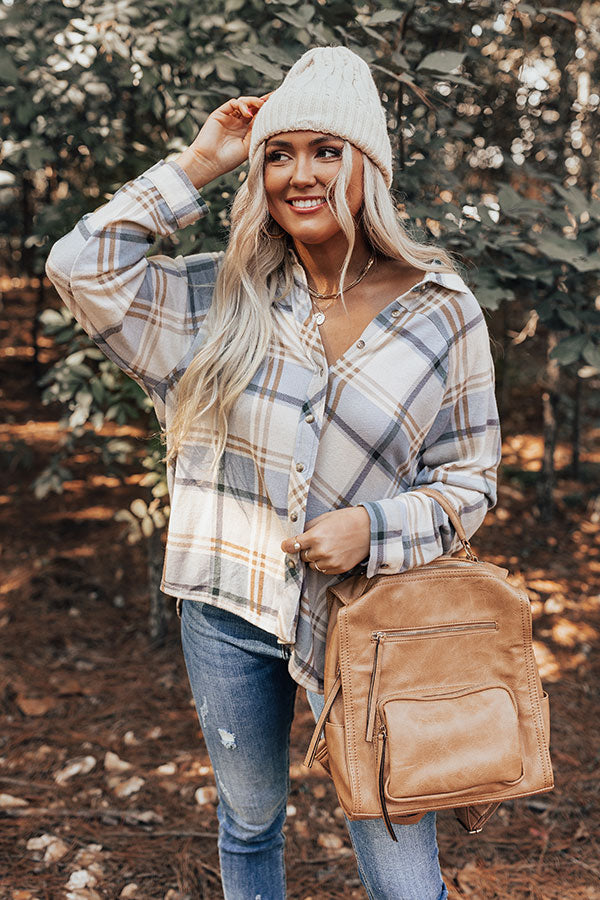 Cool Realization Plaid Button Up in Beige Image - 2