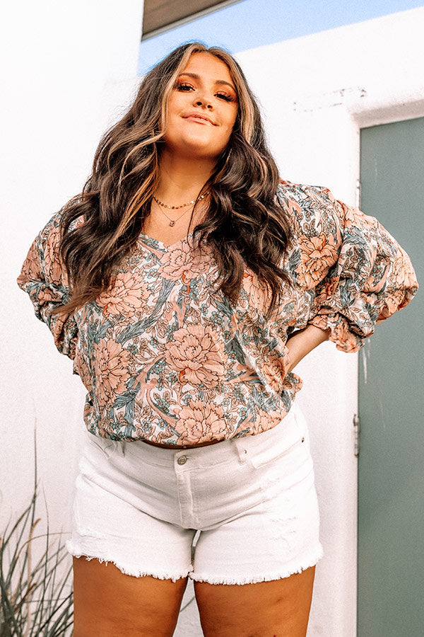 The Winette Floral Top in Pink Curves Image - 1