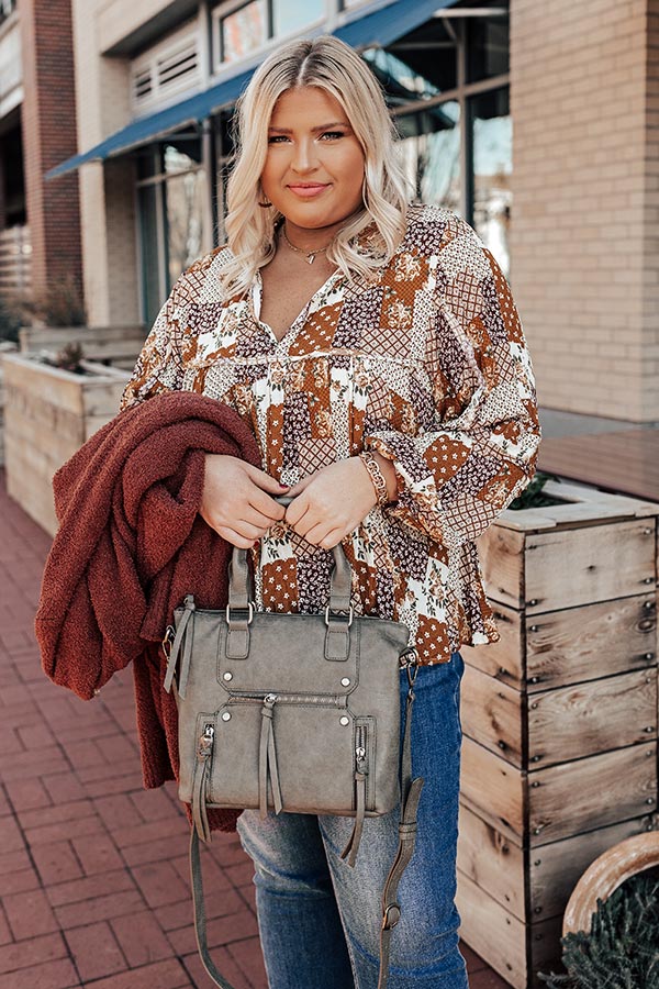 The Ivee Floral Babydoll Top in Cream Curves Image - 4