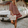 The Amie Floral Shift Dress in Rust Image - 1