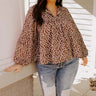 The Ivee Floral Babydoll Top in Chocolate Curves Image - 1