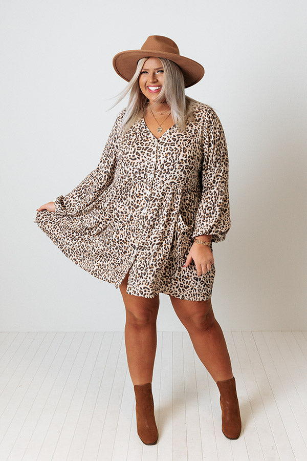 The Montana Leopard Shift Dress Curves Image - 5