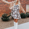 The Montana Floral Shift Dress in Black Image - 1