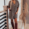 Forever Stylish Floral Dress in Chocolate Image - 1