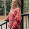 Cozy With You Cable Knit Sweater In Rustic Rose Image - 1
