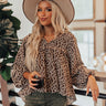 The Ivee Floral Babydoll Top in Chocolate Image - 1