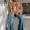 The Ivee Floral Babydoll Top in Mustard Curves Image - 1