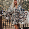 The Violette Floral Dress in Black Image - 1