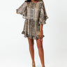 Chic Sweetheart Snake Print Shift Dress in Brown Image - 1