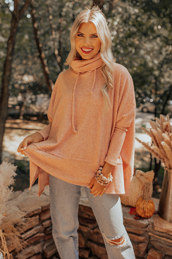 Counting Kisses Waffle Knit Sweater In Light Rust Image - 1