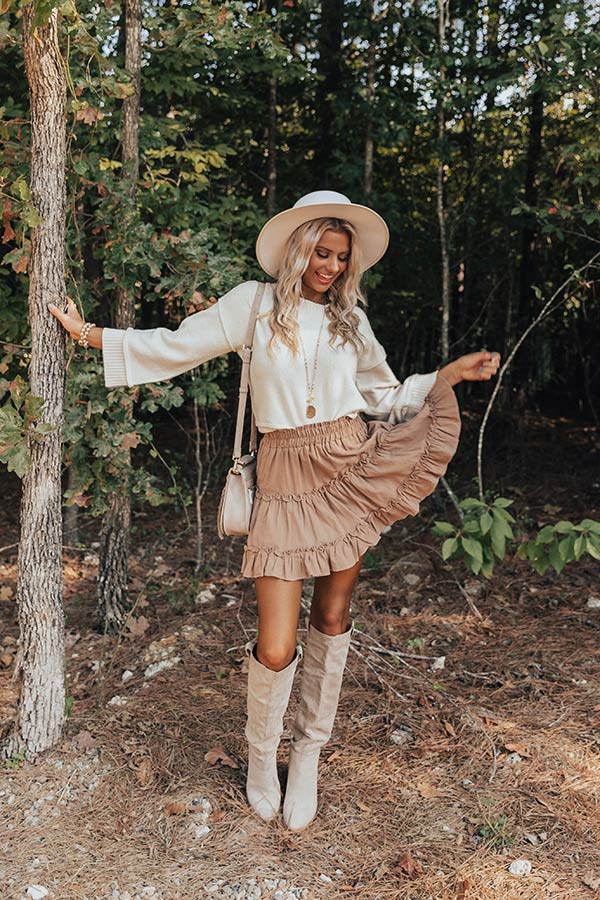 Espresso In Italy Skirt In Light Mocha