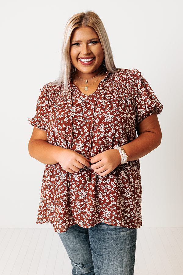 Thankful Babe Floral Shift Top Curves Image - 1