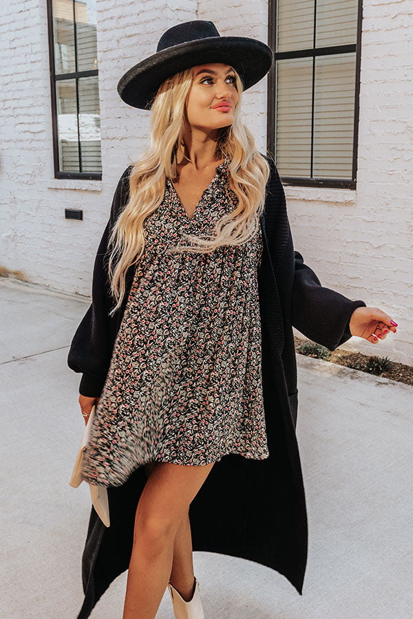 Soho Sweetness Floral Babydoll Tunic in Black Image - 2
