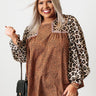 Spice Divine Shift Top In Brown Curves Image - 1