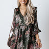Downtown Dallas Floral Dress in Olive Image - 1