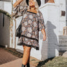 The Amie Floral Shift Dress in Black Curves Image - 1