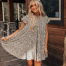 Thankful Babe Floral Shift Dress In Grey Image - 1