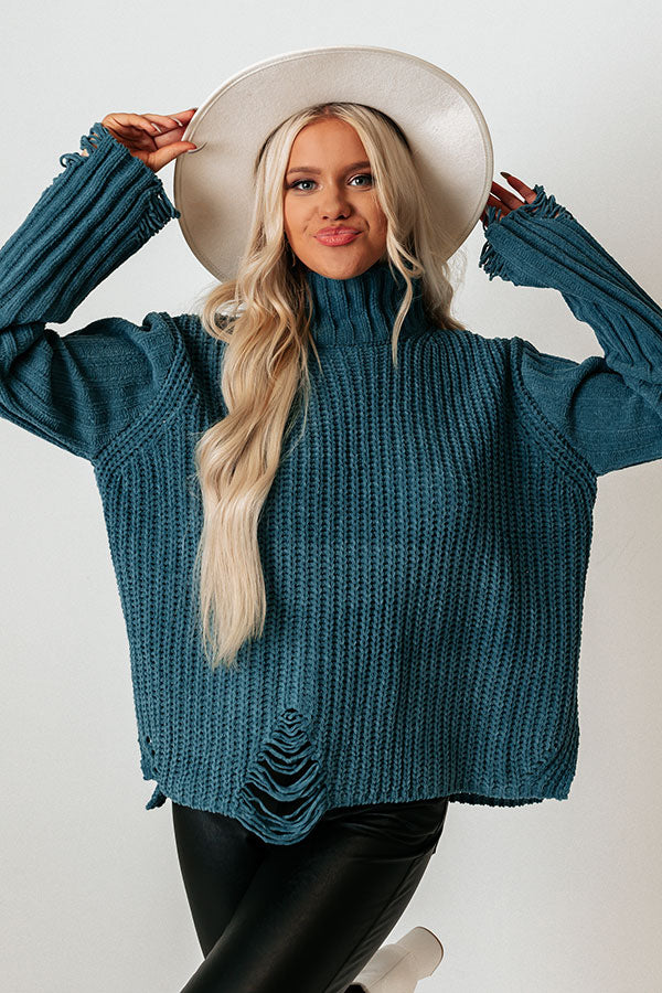 Simmering Love Distressed Sweater Image - 2
