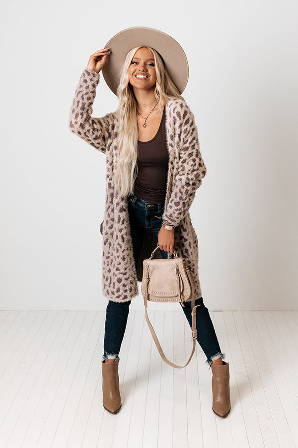 Around the Campfire Leopard Cardigan