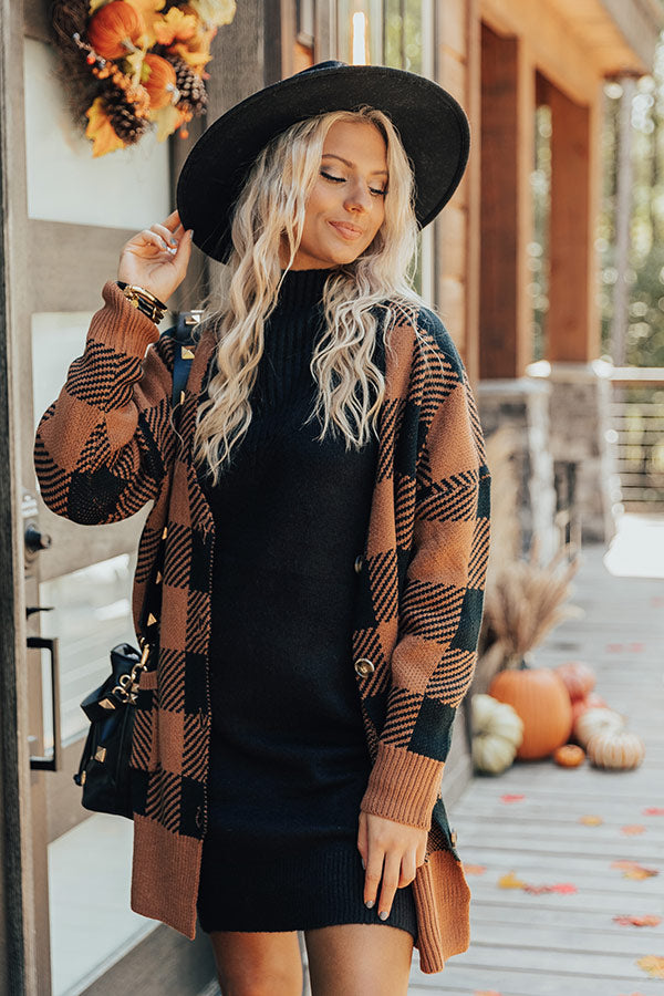 Staying Fireside Buffalo Check Cardigan