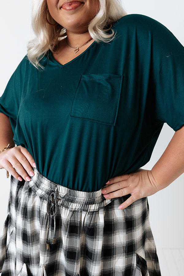 Too Lovely Shift Top In Hunter Green Curves Image - 4