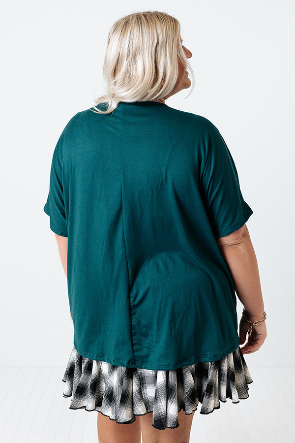 Too Lovely Shift Top In Hunter Green Curves Image - 5