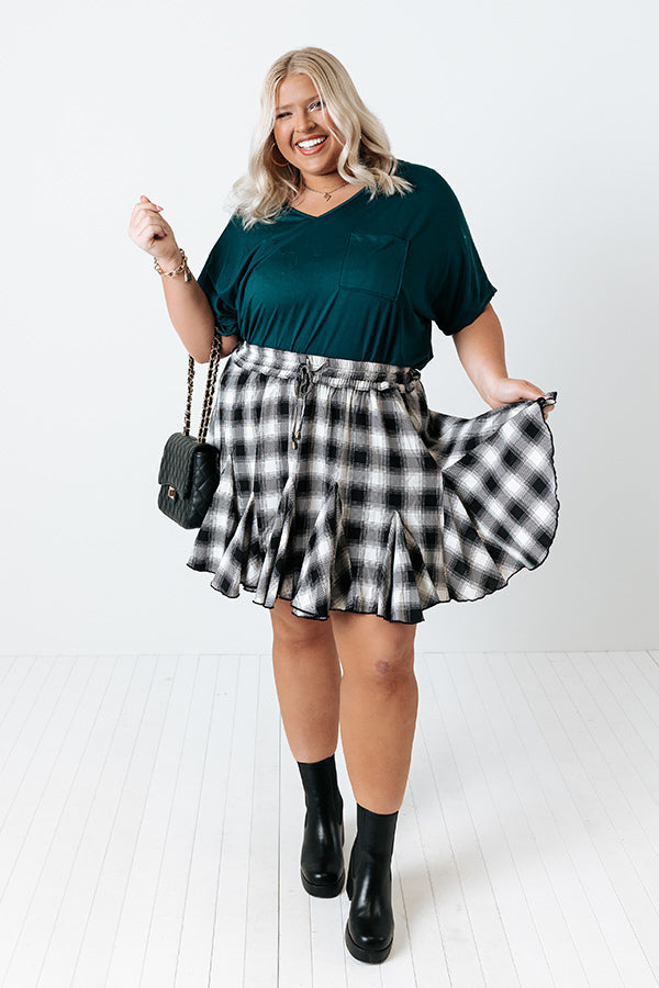 Too Lovely Shift Top In Hunter Green Curves Image - 2