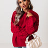 Pumpkin Weather Knit Sweater In Rose Image - 1