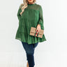 Lovely Rose Shift Top In Green Curves Image - 1