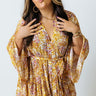 The Violette Floral Dress in Mustard Curves Image - 1