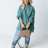 Cocoa Mood Shift Sweater In Turquoise Curves Image - 1