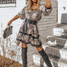 The Amie Floral Shift Dress in Black Image - 1