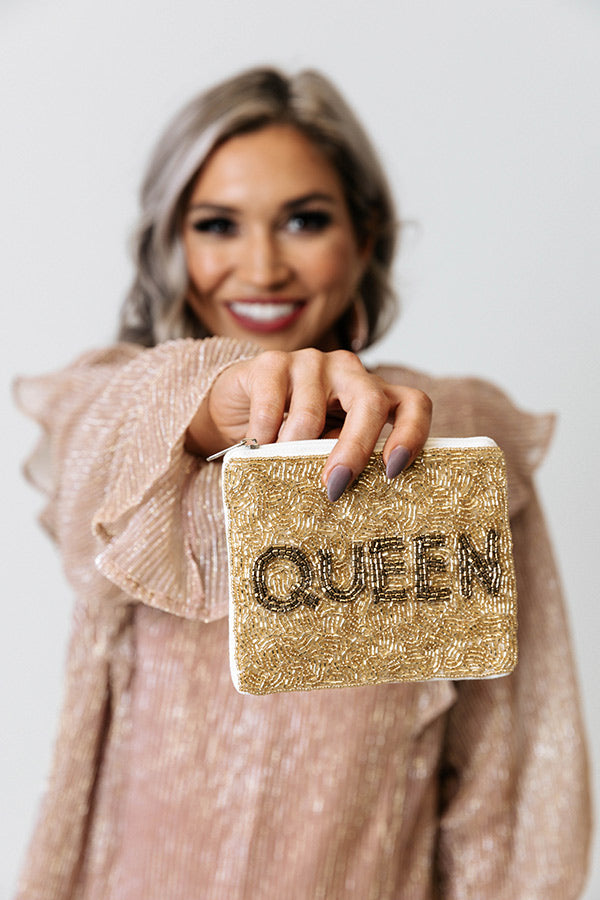 Queen Beaded Pouch Image - 2