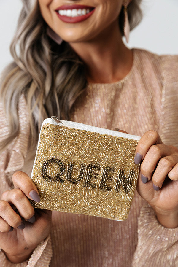 Queen Beaded Pouch Image - 1