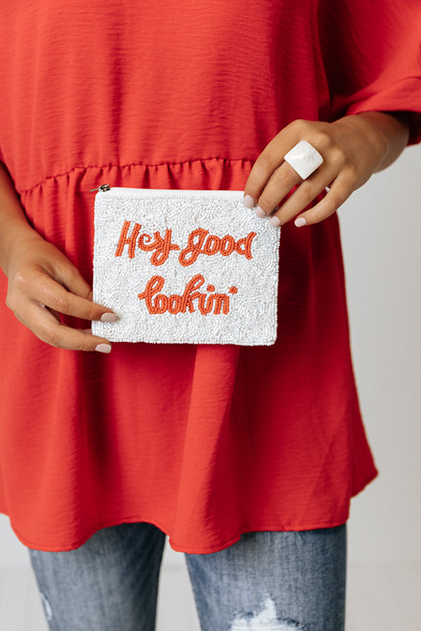 Hey Good Lookin' Beaded Pouch Image - 1
