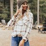 Grab My Hand Plaid Button Up in Birch Image - 1