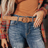 Watch You Go Faux Leather Belt In Brown Image - 1